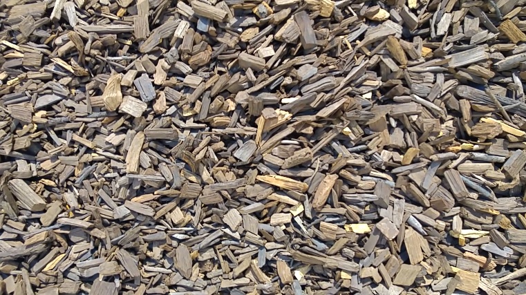 Paillage de bois torréfié